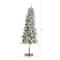 5.5ft. Pre-Lit Flocked Washington Alpine Artificial Christmas Tree, Warm White LED Lights